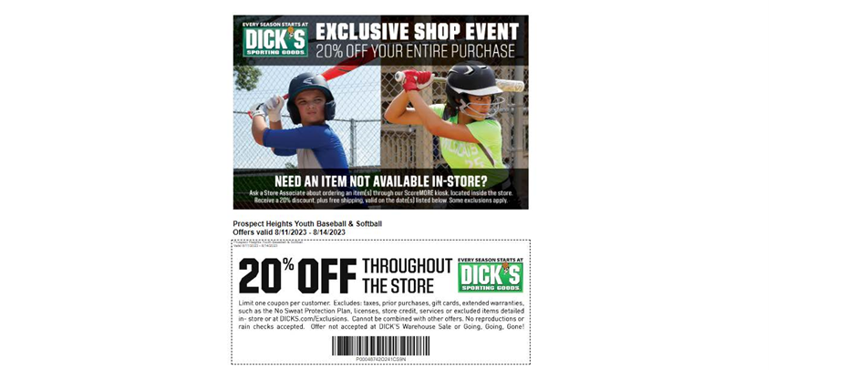 Dicks August PHYBS Event