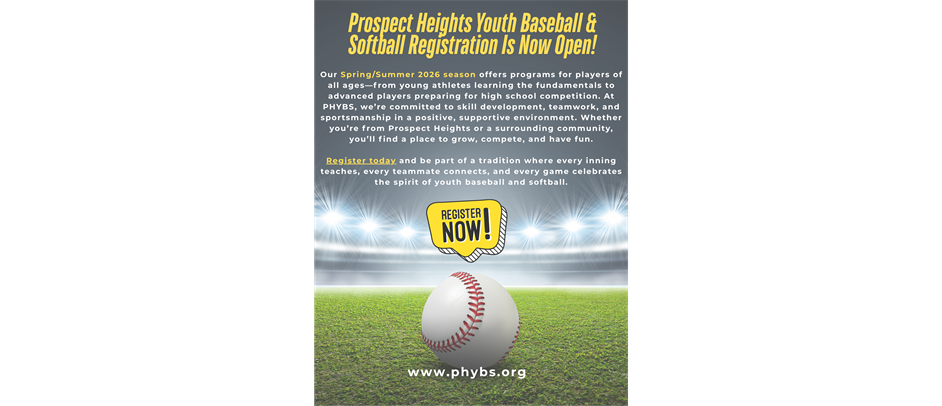 PHYBS Baseball and Softball Registration Open!